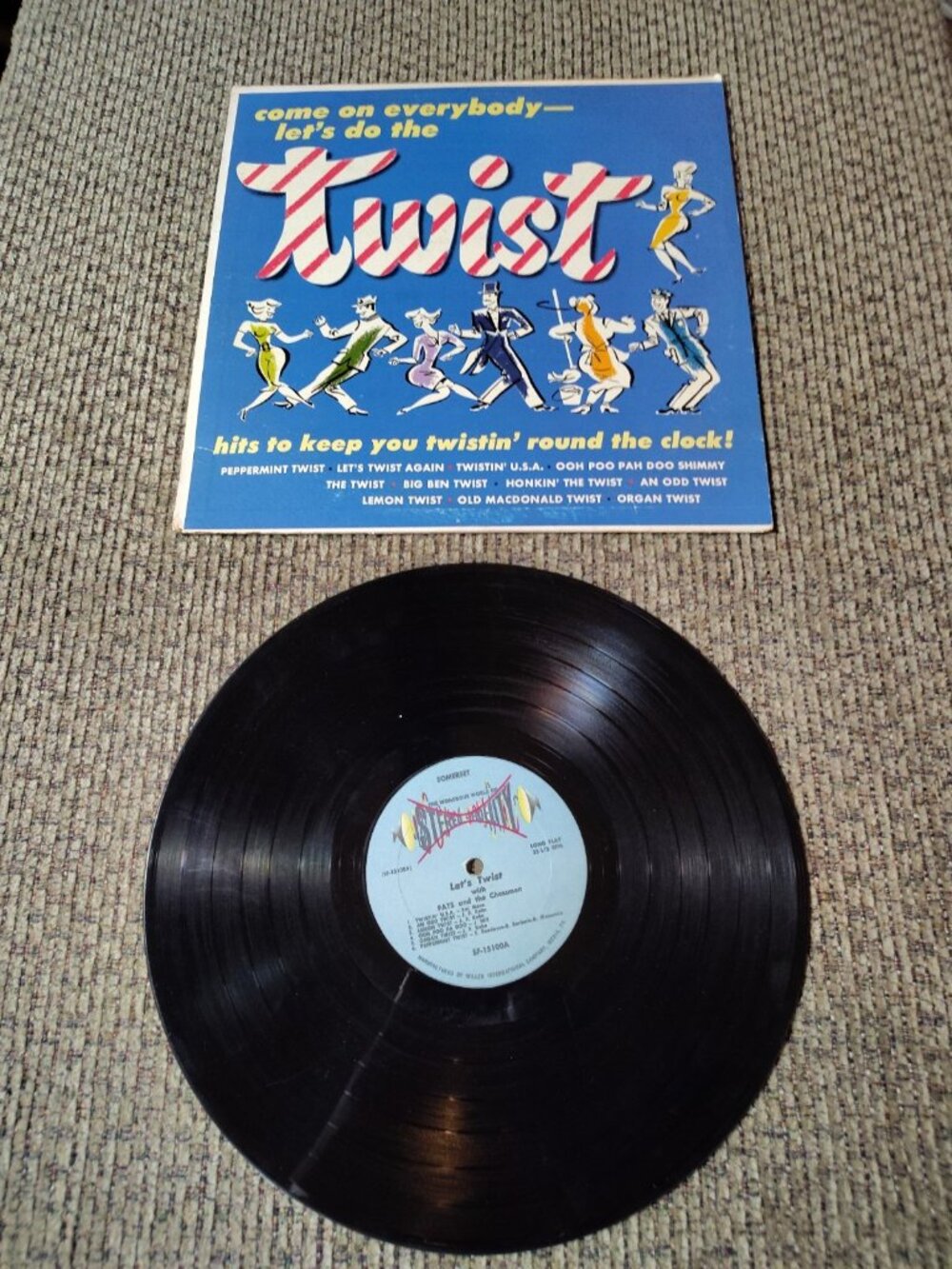 TWIST HITS TO KEEP YOU TWISTIN' ROUND THE CLOCK 33 RPM. LP. SF-15100